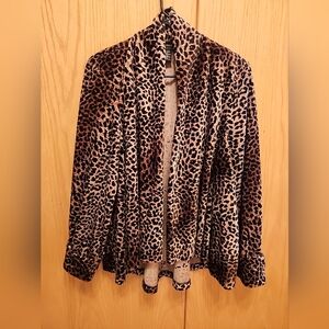 Vintage leopard print swing coat. 50s glam sophisticated  classy classic fun L